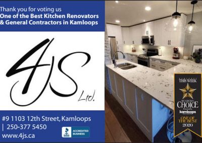 4JS Best Kitchen Renovator 2020 Award